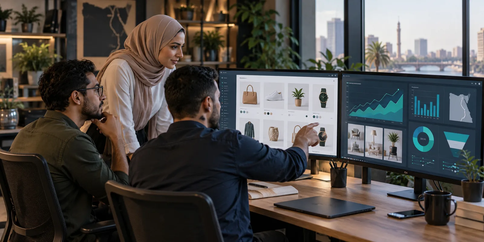 فريق أفضل شركة سيو في مصر يطور ظهور متجر إلكتروني وصفحات المنتجات